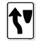 Signmission Traffic Sign Keep Left Symbol Heavy-Gauge Aluminum Rust Proof Parking Sign, 18" x 24", A-1824-22790 A-1824-22790 - alternate 1